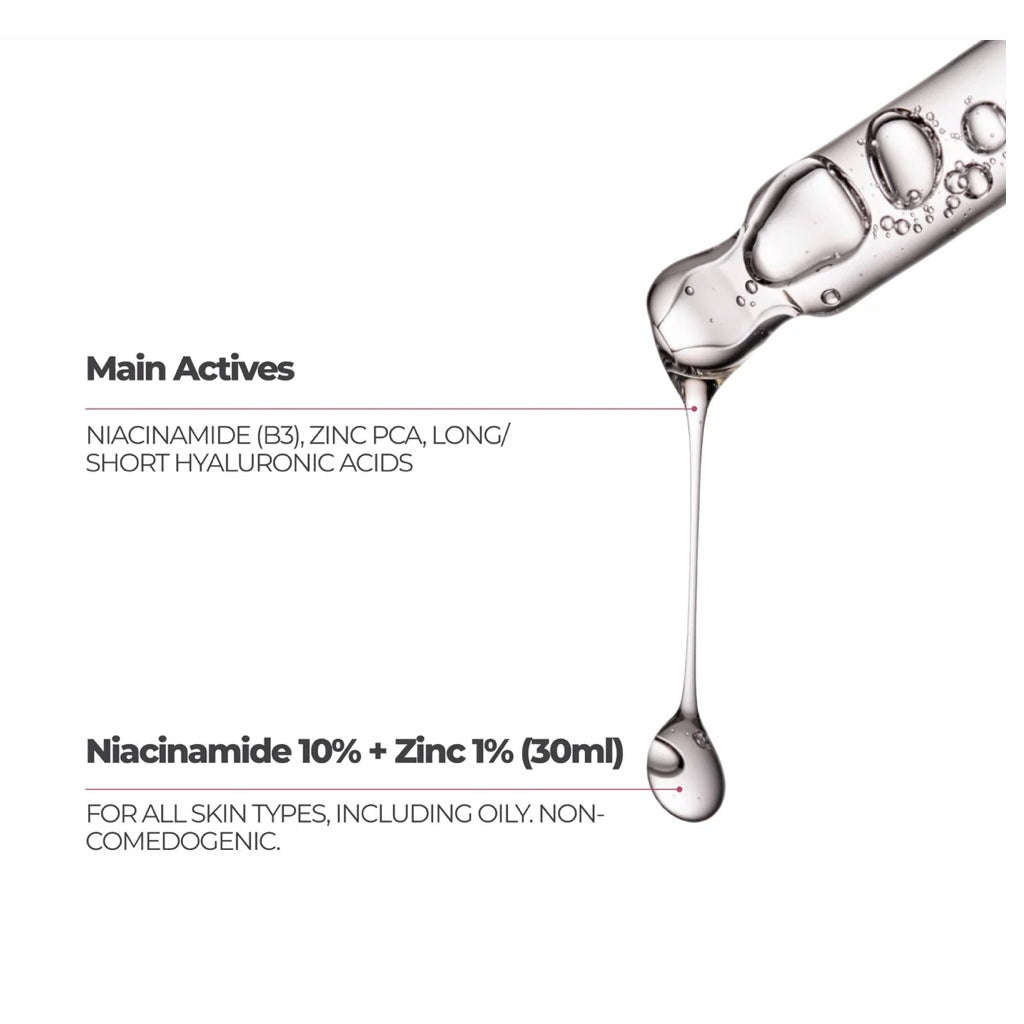 Niacinamid 10% & Zink 1% Serum | 30ml
Skinence mit Pipette